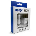 Cargador 3 en 1  Imexx Micro USB Blanco