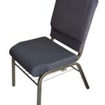 Silla Americana para Iglesia Negra, Sillas para Salas de junta Negra, Eventos Especiales, Sillas para Auditorio Negra, Silla Negra 19″/25mm