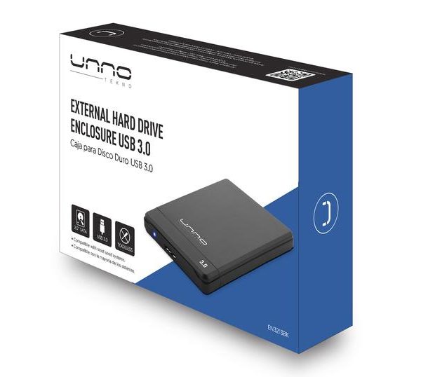 Caja Para Disco Externo USB 3.0 Unno Tekno - Intelcomp